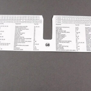 NEW BMW 3 E46 FRONT FUSE GROUPING STICK-ON LABEL 71236920773 6920773 ORIGINAL