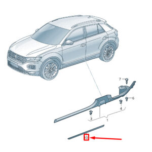 NEW VOLKSWAGEN T-ROC A11 SILL TRIM STRIP 2GA853537B1GS