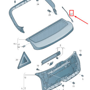NEW AUDI Q2 GA REAR LEFT HOLD STRAP WITH RUBBER BUFFER 81A867667