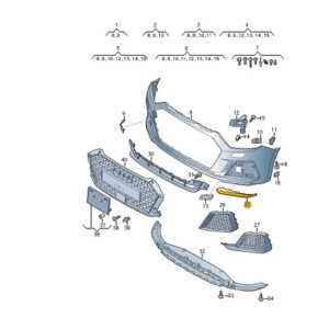 NEW AUDI A1 SPORTBACK GBA FRONT BUMPER LEFT SPOILER 82A807061AGRU