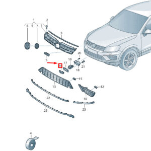 NEW VW TOUAREG 7P MK2 FRONT CAMERA COVER CAP 7P6853140C041