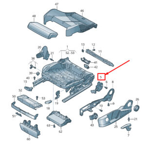 NEW AUDI Q3 F3 FRONT LEFT SEAT HEIGHT ADJUST OPERATING LEVER 83A881093