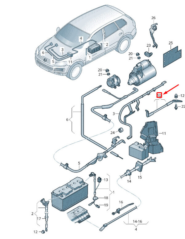 NEW VW TOUAREG 7P MK2 EARTH LINE 7P0971250