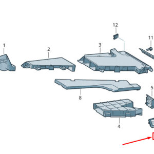 NEW VOLKSWAGEN CRAFTER 2F MK1 FOOTWELL VENT LHD 2E1819154A
