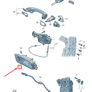NEW VW TOURAN 5T FRONT RIGHT INNER DOOR OPENING HANDLE RHD 1T2837114DRYP