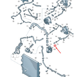 NEW VW TOUAREG 7P MK2 COOLING SYSTEM BUNGS 5B0121099