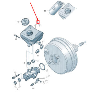 NEW AUDI Q5 FY BRAKE FLUID RESERVOIR 8W0611301