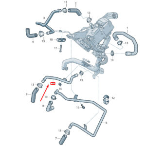 NEW VW TOUAREG 7P COOLANT HOSE PIPE 7P0819278B