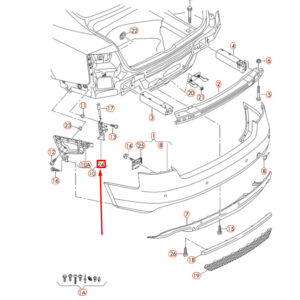NEW AUDI A5 SPORTBACK 8T8 REAR BUMPER RIGHT UPPER BRACKET 8T8807890 ORIGINAL