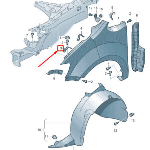 NEW VW SHARAN 7N FRONT LEFT FENDER BRACKET 7N0821431B