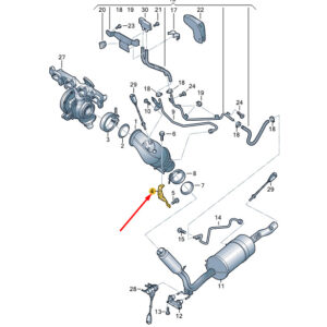NEW VW TRANSPORTER VI T6 CATALYTIC CONVERTER BRACKET 7E0253461S