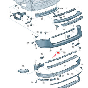 NEW VW TOUAREG 7P MK2 REAR BUMPER LEFT ADAPTER 7P6802657A