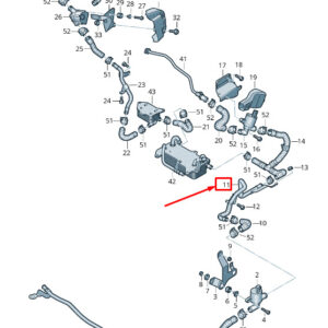 NEW AUDI Q7 4M ENGINE COOLANT PIPE 4M0121487K