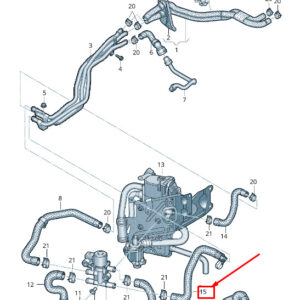 NEW AUDI A6 4A C8 ENGINE COOLANT HOSE 4K0265387H
