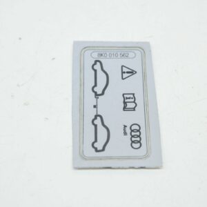 NEW AUDI Q5 SQ5 FY 80A ENGINE DECAL INFORMATION LABEL 8K0010562 ORIGINAL