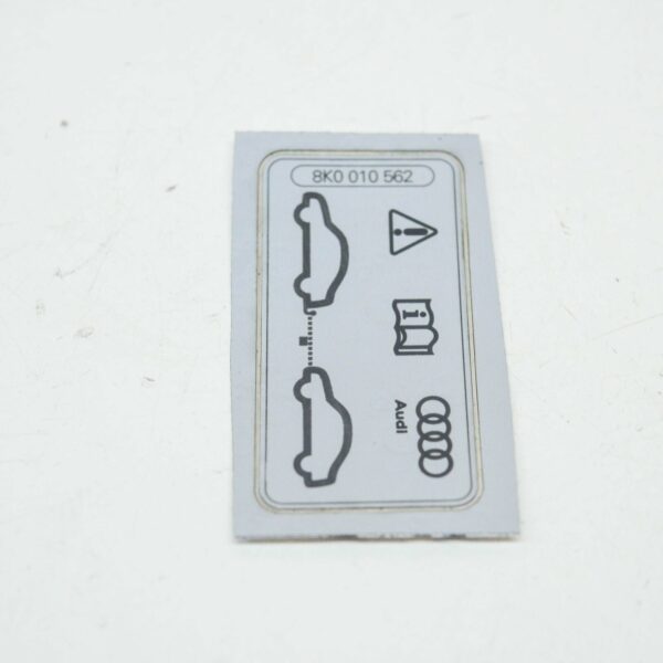 NEW AUDI Q5 SQ5 FY 80A ENGINE DECAL INFORMATION LABEL 8K0010562 ORIGINAL