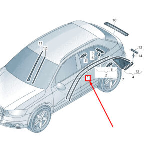 NEW AUDI Q3 8U RIGHT ROOF MOLDING 8U0853704 1P9 8U08537041P9