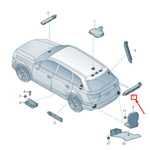 NEW AUDI Q7 4M RIGHT UPPER ANTENNA AMPLIFIER 4M0035225E