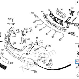 NEW MERCEDES-BENZ E-CLASS W212 RIGHT FOG LIGHT GRILLE A2128850253 2013