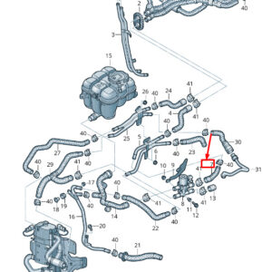 NEW AUDI Q7 4M ENGINE COOLANT HOSE 4M0819674J
