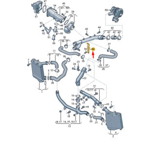 NEW VW TOUAREG 7P MK2 CHARGE AIR TUBE BRACKET 059145764D