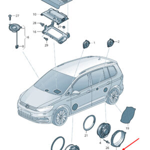 NEW VW TOURAN 5T RIGHT LOUDSPEAKER HOLDER 5TA035434B