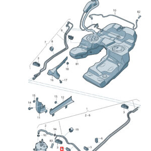 NEW VW TOUAREG 7P MK2 FUEL LINE RETAINER 7L6201531