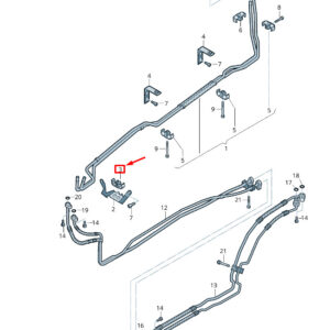 NEW VW TOUAREG 7P MK2 COOLANT PIPE REAR BRACKET 7L0820757