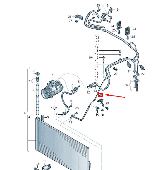 NEW VW TOUAREG 7P MK2 REFRIGERANT LINE BRACKET 7P0820893A