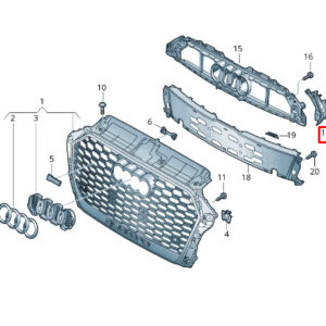 NEW AUDI RS3 LEFT RADIATOR GRILLE COVER 8V5853777B