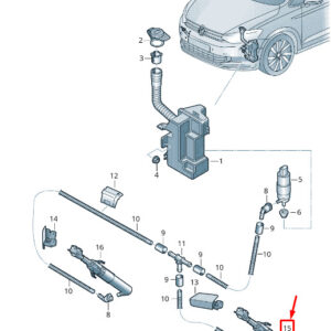 NEW VW TOURAN 5T LEFT SIDE HEADLAMP WASHER 5TA955103A