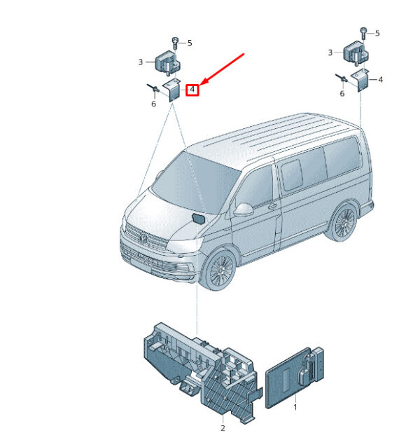 NEW VW TRANSPORTER VI T6 ACCELERATOR SENSOR BRACKET 7E5941155