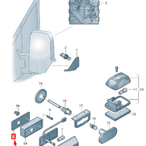 NEW VOLKSWAGEN CRAFTER 2F MK1 FRONT WING TURN SIGNAL SEAL 2D0945077D