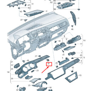 NEW VW TOURAN 5T SWITCH TRIM LHD 5TB8573681QB
