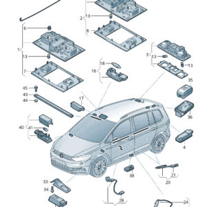 NEW VW TOURAN 5T RIGHT LED MODULE FIBRE OPT. CABLE 5TA947220A