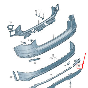 NEW AUDI Q2 GA REAR RIGHT BUMPER TRIM 81A8538421RR