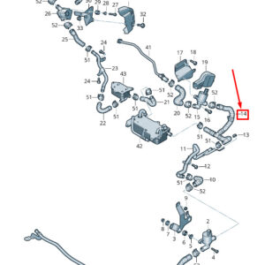 NEW AUDI Q7 4M ENGINE COOLANT HOSE 4M0122448J