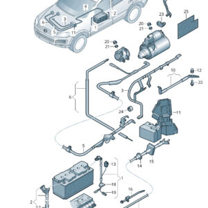 NEW VW TOUAREG 7P MK2 BATTERY WIRING CABLE HOLDER 7P0971501