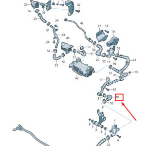 NEW AUDI Q8 4MN ENGINE COOLANT HOSE 4M0121447BC