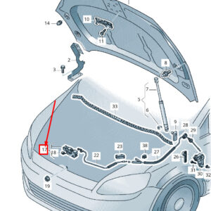 NEW VW SHARAN 7N LOWER PART BONNET LOCK 7N1823509B