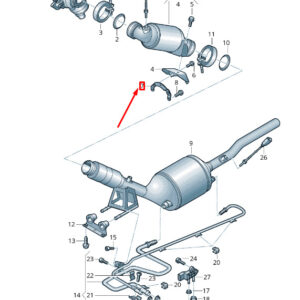 NEW VW TRANSPORTER VI T6 CATALYTIC CONVERTER BRACKET 7H0253128C