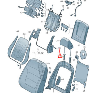 NEW VW TOUAREG 7P FRONT LEFT SEAT HEAD RESTRAINT ADJ.GUIDE 1K0881920N82V