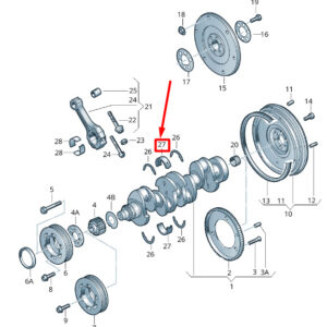 NEW VOLKSWAGEN CADDY 2K MK3 UPPER CRANKSHAFT BEARING SHELL 050105561WEI