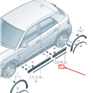 NEW AUDI Q3 F3 REAR RIGHT DOOR COVER 83A853970AGRU