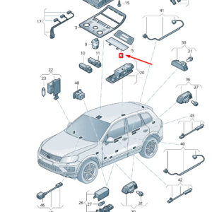 NEW VW TOUAREG 7P MK2 DOME LIGHT DIFFUSOR LENS 7P6947125B81U