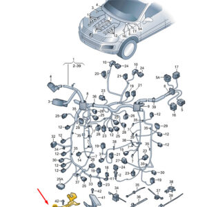 NEW VW TOUAREG 7P MK2 ENGINE COMPARTMENT HARNESS BRACKET 057971845C
