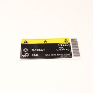 NEW AUDI Q3 8U AC LABEL 8U0010515A ORIGINAL