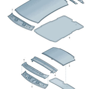 NEW AUDI Q2 GA UPPER REAR ROOF FRAME 81A817566A