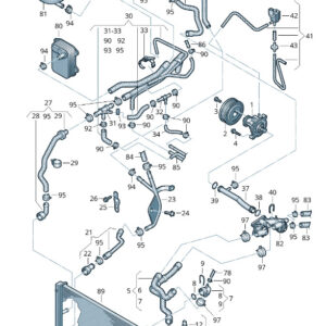 NEW VOLKSWAGEN CADDY 2K MK3 COOLANT HOSE DISTRIBUTOR 1K0121087T