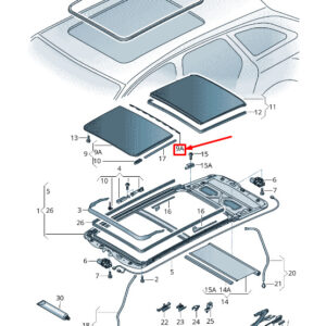 NEW VW GOLF SPORTSVAN AM REAR GLASS ROOF SEAL 5G9877913